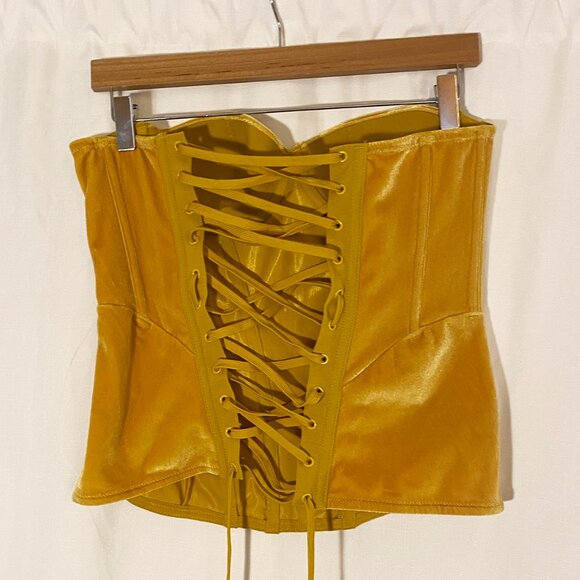 NWT Savage x Fenty Velvet Corset Bustier Top - Picture 4 of 7